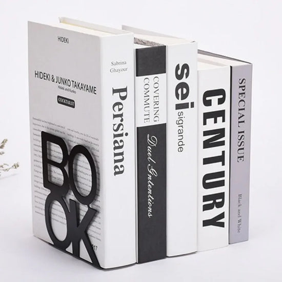1pc Iron Bookends Book Stand Support for Home Office and Library Non Slip Rack Shelf Holder School Stationery Accessories