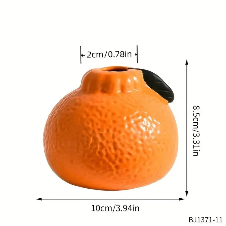 Orange textured container with dimensions labeled on a white background