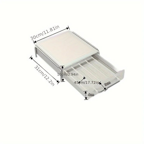 1 large capacity coffee box storage drawer, pull-out coffee box organizer for kitchen, coffee shop, and office.